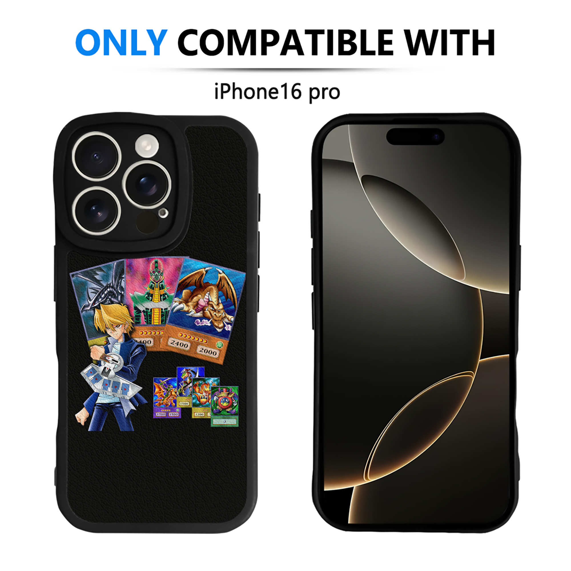 （画像用） 遊☆戯☆王 Yu-Gi-Oh! 【iPhone 16シリーズ対応】シリコンスマホケース（レザー調） 材質：シリコン